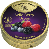 Cavendish & Harvey | Wild Berry Hard Candy Drops | 5.3 Ounce Tin - 4 Pack