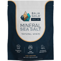 Baja Gold Mineral Sea Salt, Natural Grain Crystals, 5 Lb. Bag