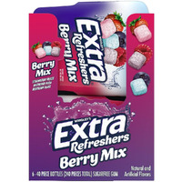 Extra Refreshers Berry Mix Gum, 3.21-Ounce 40-Piece Bottle (Pack Of 6)
