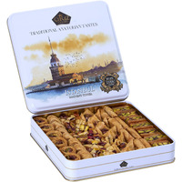 Cerez Pazari Baklava Pastry Gift Box Halal Snacks 1.32Lbs E Apprx.45-48 Pcs | Turkish Dessert Ideal For Fathers Day Gift