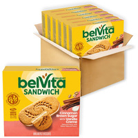 Belvita Breakfast Sandwich Cinnamon Brown Sugar With Vanilla Creme Breakfast Biscuits, 30 Total Packs, 6 Boxes (2 Sandwiches Per Pack)