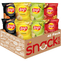 Lay's Potato Chips, Classic Chips Variety Pack, 1 Ounce (Pack Of 40)