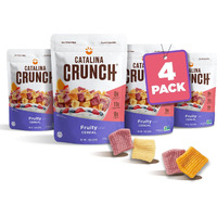Catalina Crunch Fruity Cereal 4 Pack | Low Carb, Sugar Free, Gluten Free | Vegan, Plant Based Protein | Breakfast Protein Cereals | Keto Friendly Food