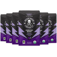 Death Wish Coffee, Espresso Roast Whole Bean (9 Oz, 6 Pack)