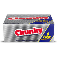 Chunky, Milk Chocolate With Peanuts And Raisins, Individually Wrapped Candy Bar, Share Pack 2.5.Oz Each, Bulk 24 Pack
