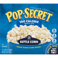 Pop Secret Popcorn, Kettle Corn, 3 Ounce Microwave Bags, 12 Count Box,1.12 Ounce (Pack Of 12)