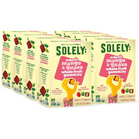 Solely - Organic Mango & Guava Whole Fruit Gummies (Pack Of 8 Boxes, 5 Bags Per Box) - Real Fresh Fruit - Healthy Snacks For Adults & Kids - Non Gmo, Vegan Snacks, Shelf Stable - 40 Bags (3.5 Oz)