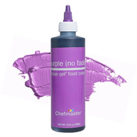 Chefmaster Purple Liqua-Gel Food Coloring | Vibrant Color | Professional-Grade Dye For Icing, Frosting, Fondant | Baking & Decorating | Fade-Resistant | Easy-To-Use | Made In Usa | 10.5 Oz