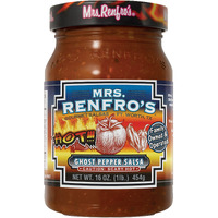 Mrs. Renfro's Ghost Pepper Salsa| Gluten Free, No Added Sugar, No Hfcs, 16-Oz Jar (Pack Of 2)