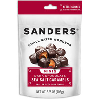 Sanders Fine Chocolate Dark Chocolate Sea Salt Caramel Mini Bites, 3.75 Oz.
