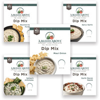 A Blend Above Best Sellers Dip Mix 5 Pack Includes Roasted Garlic Parmesan, Maui Onion, Garlic Bacon Ranch, Spicy Garlic, And Spinach Artichoke