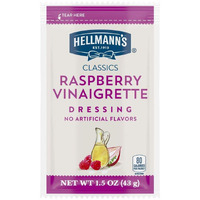 Hellmann's Classics Raspberry Vinaigrette Salad Dressing Portion Control Sachets Gluten Free, No Artificial Flavors Or High Fructose Corn Syrup, Colors From Natural Sources, 1.5 Oz, Pack Of 102