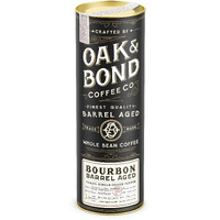Kentucky Bourbon Whiskey Barrel Aged Coffee, Brazil Single Origin Whole Coffee Bean, Medium Roast W/Flavor Notes Of Chocolate, Caramel, Mandarin Orange, Sweet Bourbon By Oak & Bond Coffee Co. - 10Oz.
