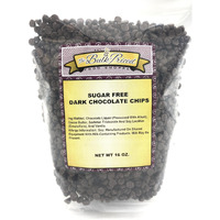 Sugar Free Dark Chocolate Chips, (1Lb Resealable Zip Lock Bag)