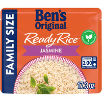 Ben's Original Ready Rice Jasmine Family Size Rice, Easy Dinner Side, 17.3 Oz Pouch (Pack Of 6)