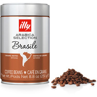 Illy Whole Bean Coffee - Perfectly Roasted Whole Coffee Beans - Brasile Bold Roast - Notes Of Caramel - Mild & Balanced - 100% Arabica Coffee - No Preservatives - 8.8 Ounce