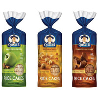 Quaker Rice Cakes Variety Bundle - Pack Of 3 Flavors, Chocolate Crunch, Apple Cinnamon, Caramel Corn