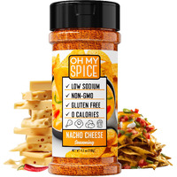 Popcorn Seasoning Nacho Cheese Flavor Mix - Zesty Cheddar Cheese Powder. Chicken Wings, Potato & Taco Seasoning. Gluten Free & Low Sodium Nacho Cheese Sauce Topping With Chili, Sea Salt & Onion 4.2Oz