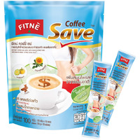 Fitne Instant 3 In 1 Coffee Packets Mix With Herbs Cinnamon Garcinia Safflower Spice Latte Smooth Blend No Sugar Sucralose Sweetener, 10 Sticks