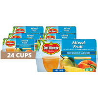 Del Monte Mixed Fruit Snack Cups In Water, No Sugar Added, 4 Ounce - 4 Count (Pack Of 6)