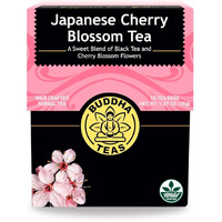 Buddha Teas Japanese Cherry Blossom Tea - Ou Kosher, 18 Bleach-Free Tea Bags
