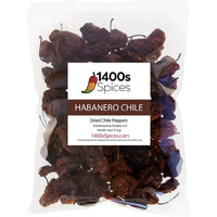 4Oz Dried Habanero Peppers By 1400S Spices
