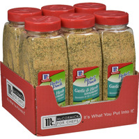 Mccormick Perfect Pinch Garlic & Herb Salt Free Seasoning, 19 Oz (Pack Of 6) - Six 19 Ounce Containers Of Garlic Herb Seasoning To Add Zesty Flavor To Chicken, Pasta, Salads And More