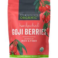 Viva Naturals Organic Dried Goji Berries, 16 Oz (1 Lb) Non-Gmo And Vegan Wolfberries, Perfect For Baking, Smoothies, Teas And Snacks, Goji Berries Organic