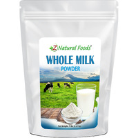 Z Natural Foods Premium Whole Milk Powder - Powdered Milk For Baking, Cooking, Drinks - Dry Milk Powder, Pasteurized, Non-Gmo, Gluten-Free, Kosher-Certified, 5 Lbs