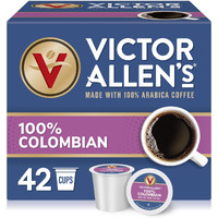 Victor Allen's Coffee 100% Colombian, Medium Roast, 42 Count, Single Serve Coffee Pods For Keurig K-Cup Brewers