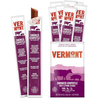Snack Sticks By Vermont Smoke & Cure - Smoked Chipotle - Beef & Pork - Healthy Meat Protein - 1Oz Jerky Stick - 24 Count Carton