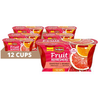 Del Monte Refreshers Grapefruit & Oranges In Pomegranate Fruit Water Cups, 7 Oz, Pack Of 12