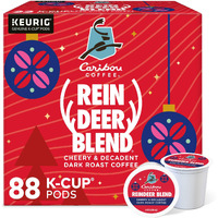 Caribou Coffee Reindeer Blend, Single-Serve Keurig K-Cup Pods, Dark Roast Coffee Pods, 88 Count
