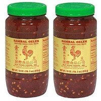 Huy Fong Sambal Oelek Ground Fresh Chili Paste (Large 18 Oz Jars) 2 Pack