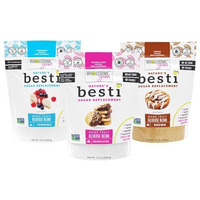 Wholesome Yum Besti Natural Sugar Substitute Multi Pack - Granulated, Powdered, Brown - Monk Fruit Sweetener Blend With Allulose (No Erythritol) - Keto, Non Gmo, Zero Calorie, Zero Carb (12 Oz 3-Pack)