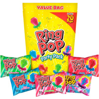 Ring Pop Individually Wrapped Bulk Lollipop- Variety Party Pack, 20 Lollipops Per Bag (Case Of 12 Bags)