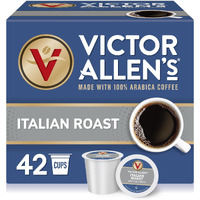 Victor Allen's Coffee Italian Roast, Dark Roast, 42 Count, Single Serve Coffee Pods For Keurig K-Cup Brewers