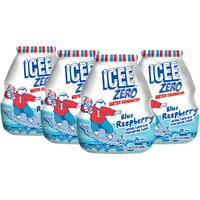 Icee Zero Calorie Blue Raspberry Liquid Water Enhancer Drink Mix, Natural Flavor Drops, Sugar Free, 1.62 Fl Oz Concentrate (48 Ml) - 4 Pack
