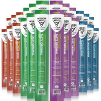 Mission Meats Meat Sticks - Variety Pack (Beef, Pork, Turkey) - Clean Ingredients, Nitrate Nitrite Free, Gluten Free, Msg Free, Paleo Meat Sticks, Made In Usa, 1Oz (Pack Of 24)