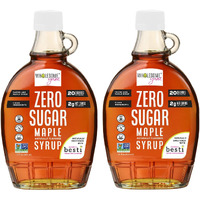 Wholesome Yum Zero Sugar Maple Syrup (Keto Maple Syrup) With Monk Fruit & Allulose - Natural Sugar Free Pancake Syrup - Non Gmo, Low Carb, Gluten Free, Vegan, No Aftertaste (12 Fl Oz, 2 Pack)