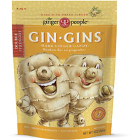 Gin Gins Double Strength Ginger Hard Candy - Natural Fresh Ginger Candy By The Ginger People - Individually Wrapped Healthy Candy - Double Strength Flavor - 3Oz Bag - Pack Of 12