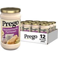 Prego Alfredo Sauce With Roasted Garlic And Parmesan Cheese, 14.5 Oz Jar (Case Of 12)