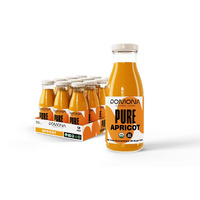 Pomona Organic Apricot Juice, Cold Pressed Usda Organic Juices, 100% Apricots, No Added Sugar, Not From Concentrate, Vegan, Kosher, Non Gmo, Pasteurized, 8.4 Oz Glass Bottles (Pack Of 12)(Packaging May Vary)
