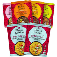 Maya Kaimal Foods - Organic Indian Everyday Dal - 6 Pack Variety Of 10Oz Ready To Eat Meals - Fully Cooked - Vegan - Kosher - Microwavable - Made From Lentils, Beans, Squash, Coconut, Peas