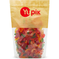 Yupik Mini Gummy Worms, 2.2 Lb, Gluten-Free, Dual-Colored, Fruity Flavors, Soft & Chewy, 2"" Gummies, Fun Treat, Sweet Candy, Delicious Snack, Ideal For Gifting, Holidays & Baking