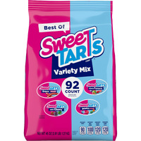 Sweetarts Candy, Variety Mix, Cherry Punch Ropes, Mini Chewy, Gummies Fruity Splitz & Chewy Fusions, Halloween Candy Variety Pack Trick-Or-Treat Assortment, 45 Oz (92 Pieces)