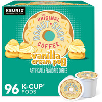 The Original Donut Shop Vanilla Cream Puff Coffee, Keurig Single Serve K-Cup Pods, Medium Roast, 96 Count (4 Packs Of 24)