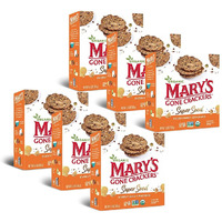 Mary's Gone Crackers Super Seed Crackers, Everything, 5.5 Ounce (Pack Of 6), Organic Plant Based Protein, Gluten Free