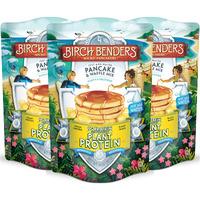 Birch Benders Plant Protein Pancake & Waffle Mix, Vegan, 9 G Plant-Based Protein, Whole Grains, Just Add Water 14 Oz (Pack Of 3)