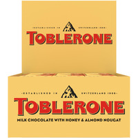 Toblerone Milk Chocolate Bar With Honey And Almond Nougat, 12 - 3.52 Oz Bars